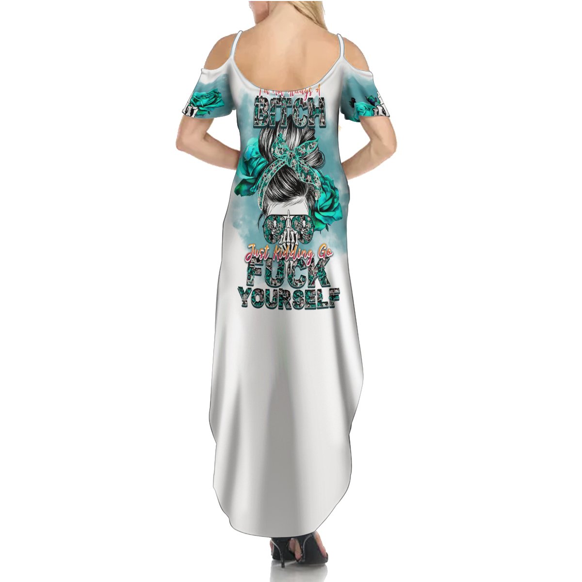 Im Not Always A Bitch Just Kidding Go Fuck Yourself Summer Maxi Dress - Wonder Print Shop