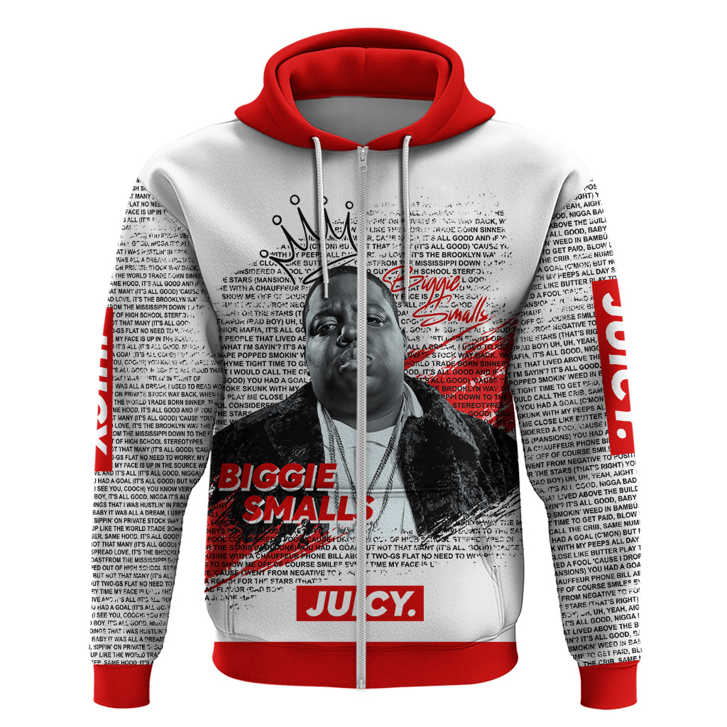 King of Rap: Biggie Smalls Legacy Zip Hoodie - Wonder Print Shop
