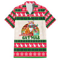 Merry Christmas Cat Family Matching Off Shoulder Maxi Dress and Hawaiian Shirt Meowy Catmas Xmas Tree - Wonder Print Shop