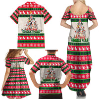 Merry Christmas Cat Family Matching Summer Maxi Dress and Hawaiian Shirt Meowy Catmas Xmas Tree - Wonder Print Shop