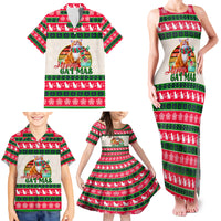 Merry Christmas Cat Family Matching Tank Maxi Dress and Hawaiian Shirt Meowy Catmas Xmas Tree - Wonder Print Shop