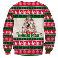 Merry Christmas Cat Sweatshirt Meowy Catmas Xmas Tree - Wonder Print Shop