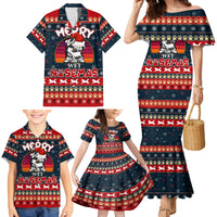 Merry Wet Nosemas Family Matching Mermaid Dress and Hawaiian Shirt Christmas Husky - Wonder Print Shop
