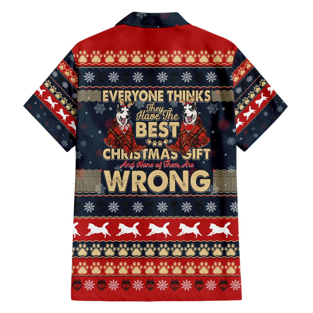 Merry Wet Nosemas Hawaiian Shirt Christmas Husky - Wonder Print Shop