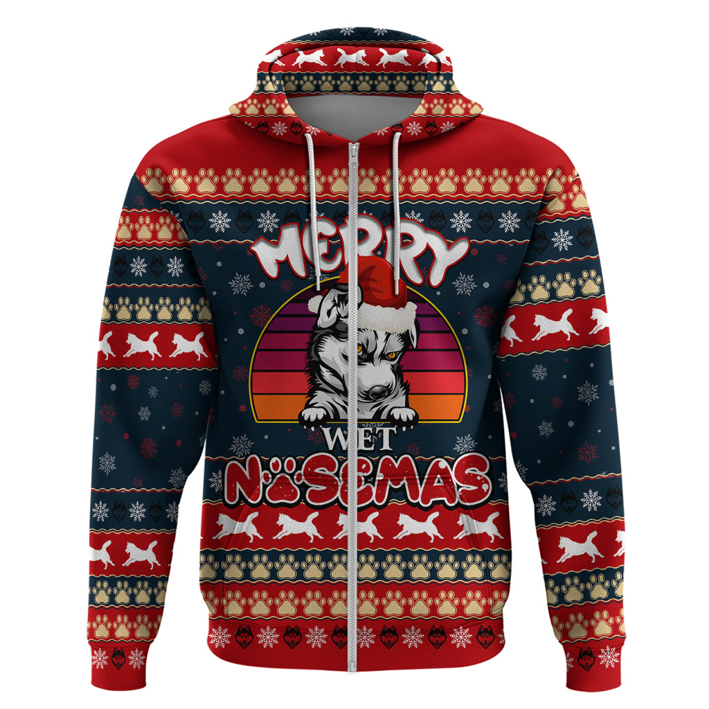 Merry Wet Nosemas Hoodie Christmas Husky - Wonder Print Shop