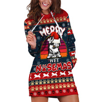 Merry Wet Nosemas Hoodie Dress Christmas Husky - Wonder Print Shop