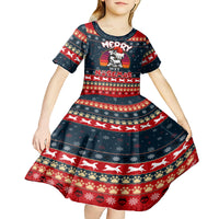 Merry Wet Nosemas Kid Short Sleeve Dress Christmas Husky - Wonder Print Shop