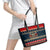 Merry Wet Nosemas Leather Tote Bag Christmas Husky - Wonder Print Shop