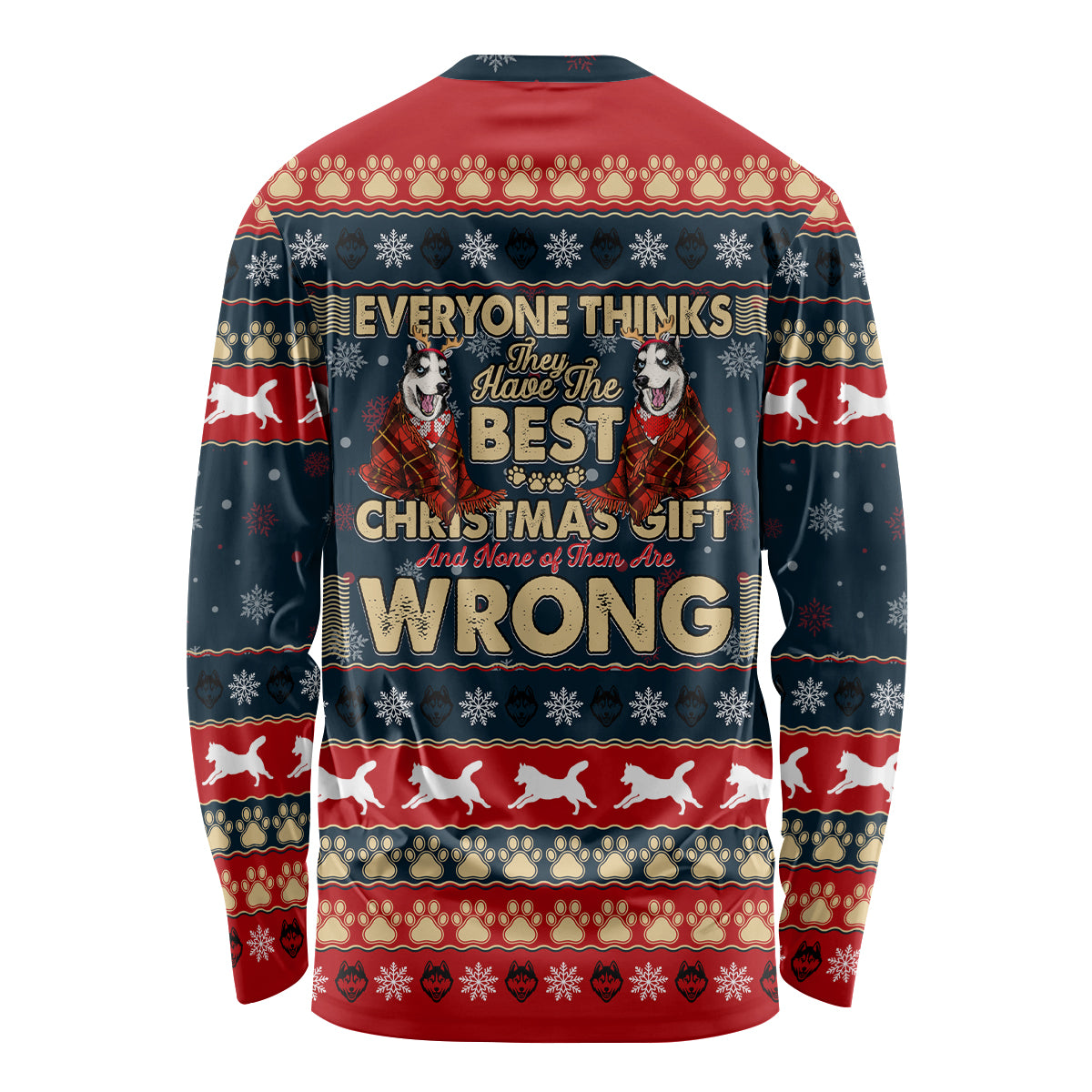 Merry Wet Nosemas Long Sleeve Shirt Christmas Husky - Wonder Print Shop