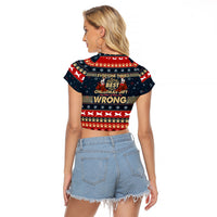 Merry Wet Nosemas Raglan Cropped T Shirt Christmas Husky - Wonder Print Shop