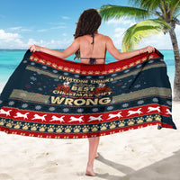 Merry Wet Nosemas Sarong Christmas Husky - Wonder Print Shop