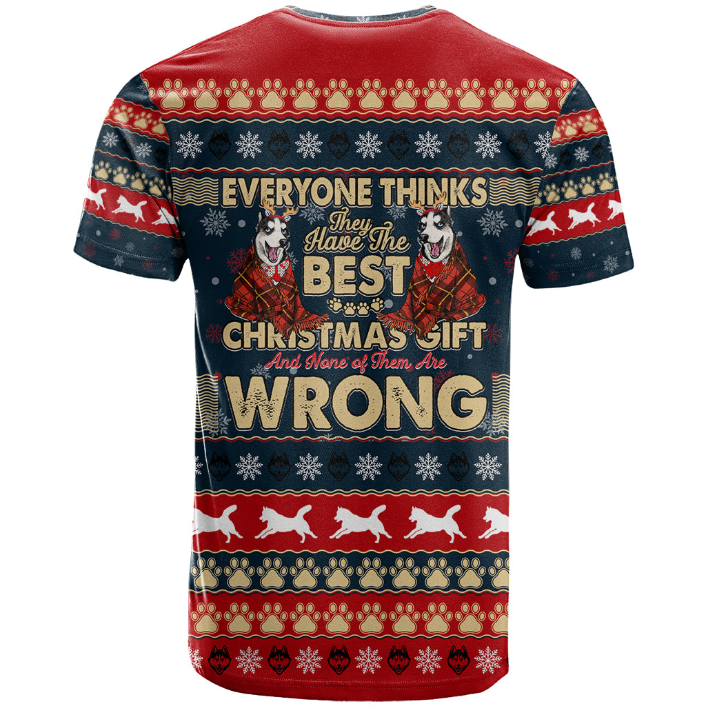 Merry Wet Nosemas T Shirt Christmas Husky - Wonder Print Shop