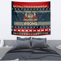 Merry Wet Nosemas Tapestry Christmas Husky - Wonder Print Shop
