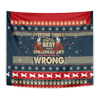 Merry Wet Nosemas Tapestry Christmas Husky - Wonder Print Shop