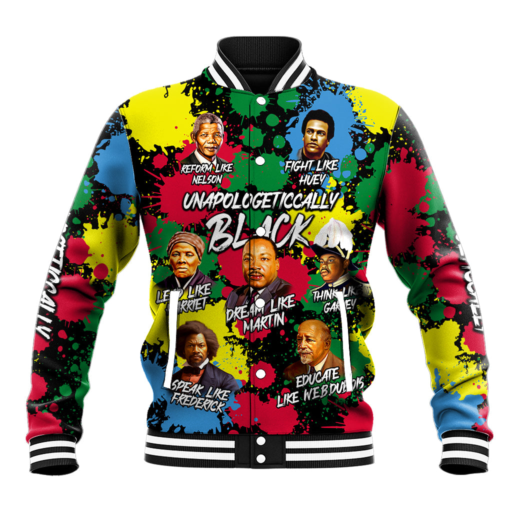 Unapologetically Black Baseball Jacket Civil Rights Leaders - Wonder Print Shop