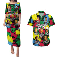 Unapologetically Black Couples Matching Puletasi and Hawaiian Shirt Civil Rights Leaders - Wonder Print Shop