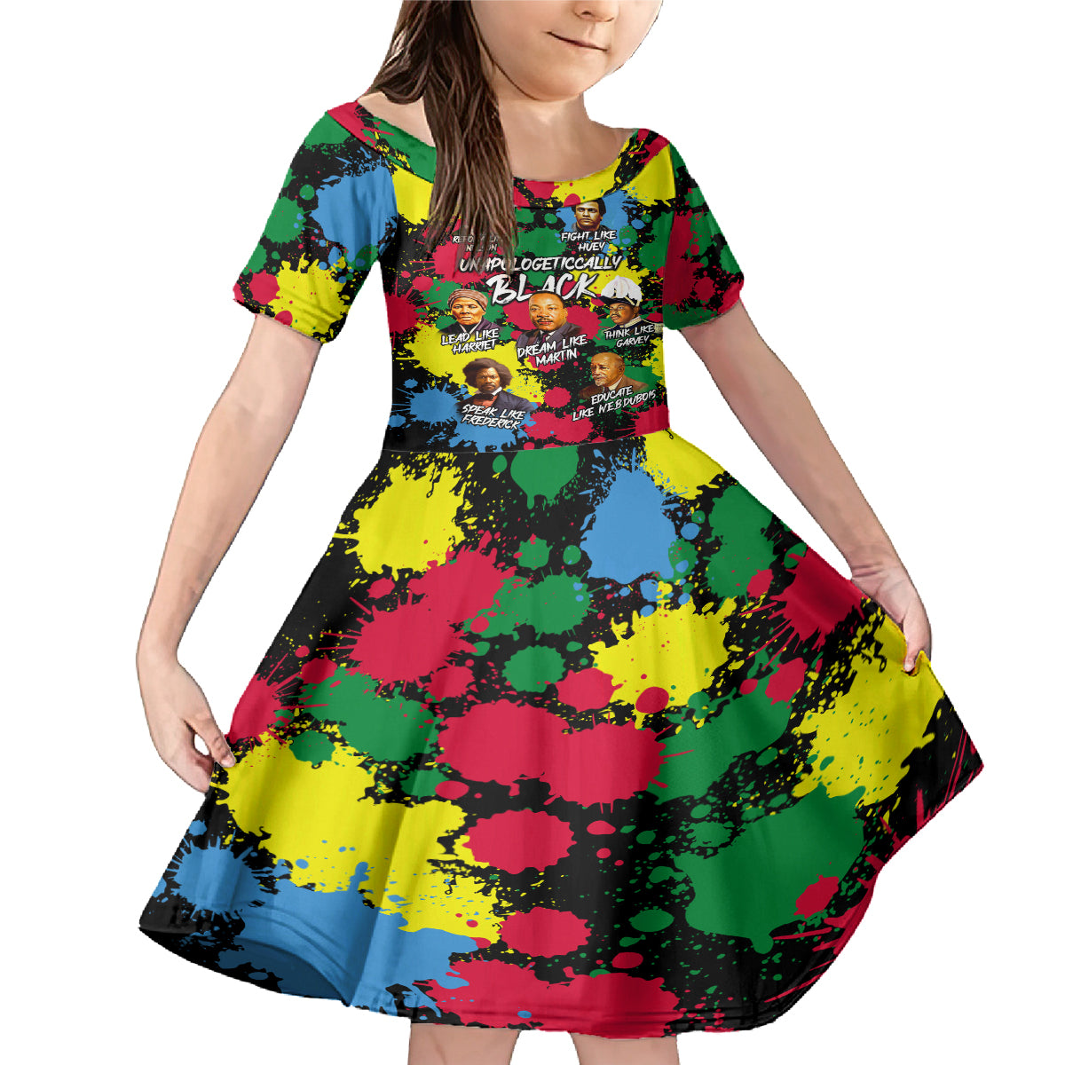 Unapologetically Black Family Matching Mermaid Dress and Hawaiian Shirt Civil Rights Leaders - Wonder Print Shop