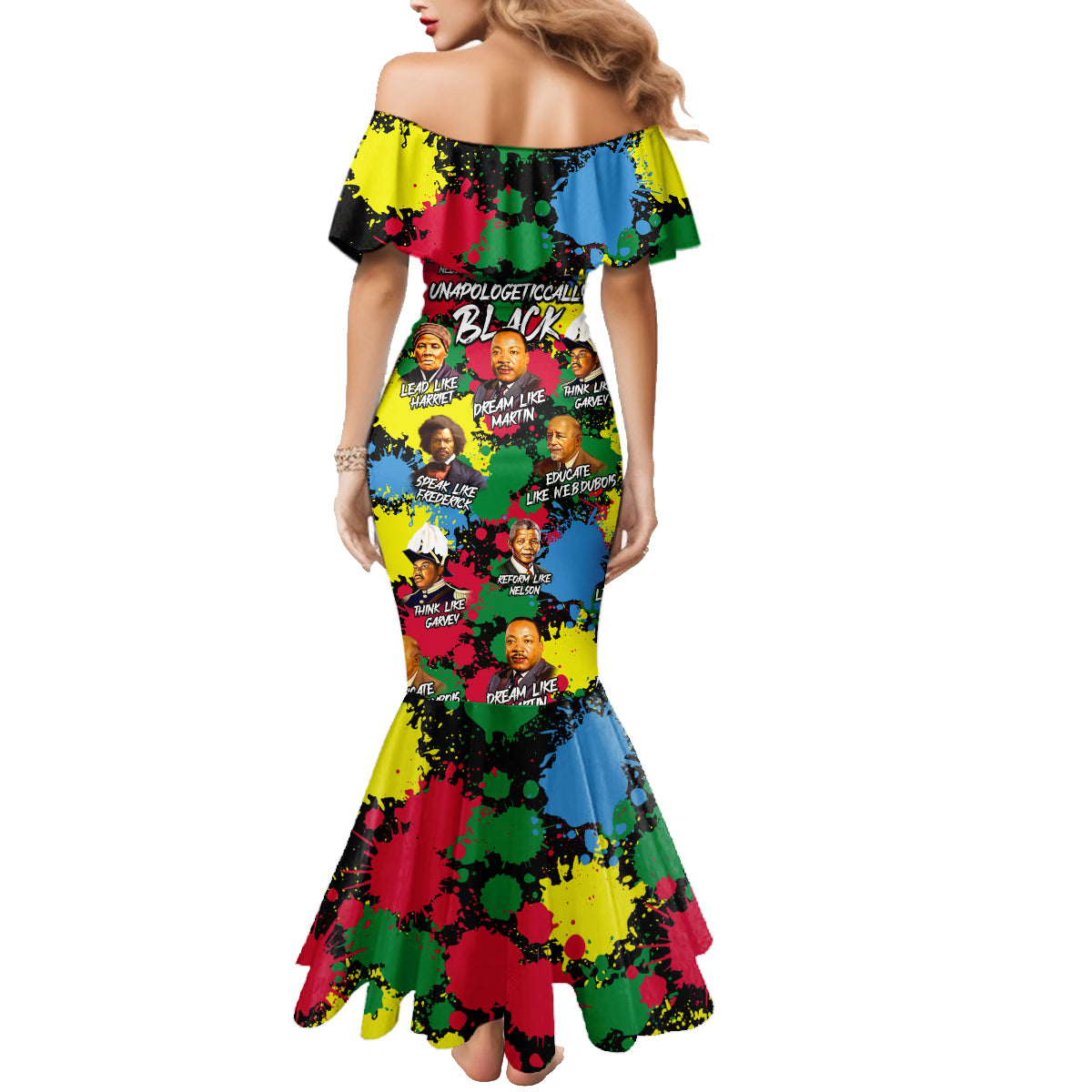 Unapologetically Black Family Matching Mermaid Dress and Hawaiian Shirt Civil Rights Leaders - Wonder Print Shop