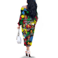 Unapologetically Black Family Matching Off Shoulder Long Sleeve Dress and Hawaiian Shirt Civil Rights Leaders - Wonder Print Shop