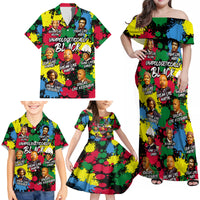 Unapologetically Black Family Matching Off Shoulder Maxi Dress and Hawaiian Shirt Civil Rights Leaders - Wonder Print Shop