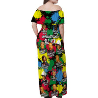Unapologetically Black Family Matching Off Shoulder Maxi Dress and Hawaiian Shirt Civil Rights Leaders - Wonder Print Shop