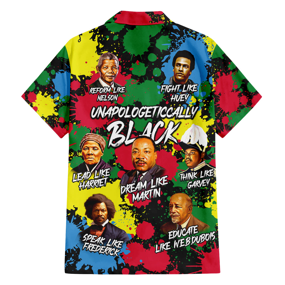 Unapologetically Black Family Matching Off Shoulder Short Dress and Hawaiian Shirt Civil Rights Leaders - Wonder Print Shop