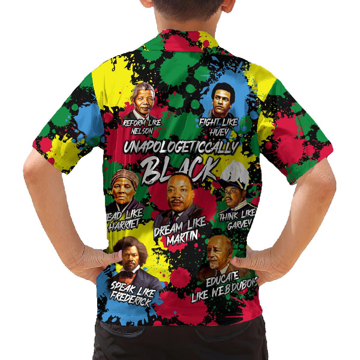 Unapologetically Black Family Matching Puletasi and Hawaiian Shirt Civil Rights Leaders - Wonder Print Shop