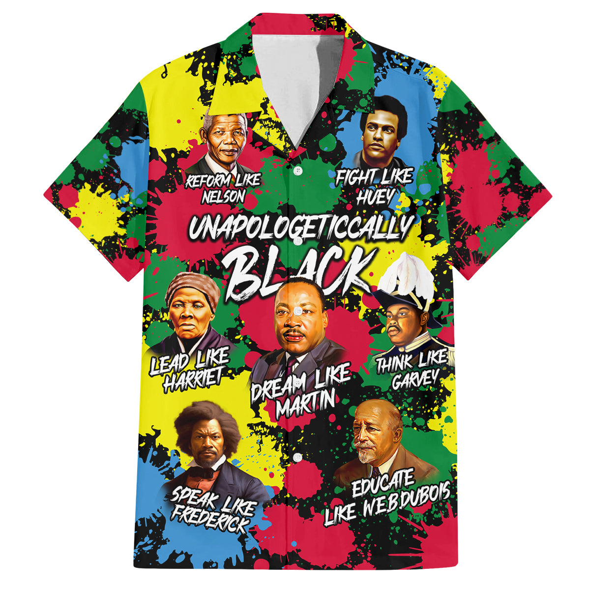 Unapologetically Black Family Matching Tank Maxi Dress and Hawaiian Shirt Civil Rights Leaders - Wonder Print Shop