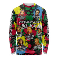 Unapologetically Black Long Sleeve Shirt Civil Rights Leaders - Wonder Print Shop