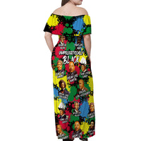 Unapologetically Black Off Shoulder Maxi Dress Civil Rights Leaders - Wonder Print Shop