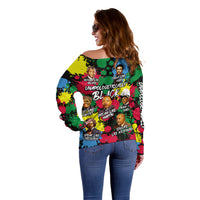 Unapologetically Black Off Shoulder Sweater Civil Rights Leaders - Wonder Print Shop