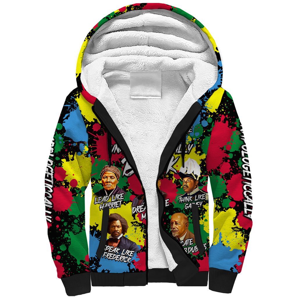 Unapologetically Black Sherpa Hoodie Civil Rights Leaders - Wonder Print Shop
