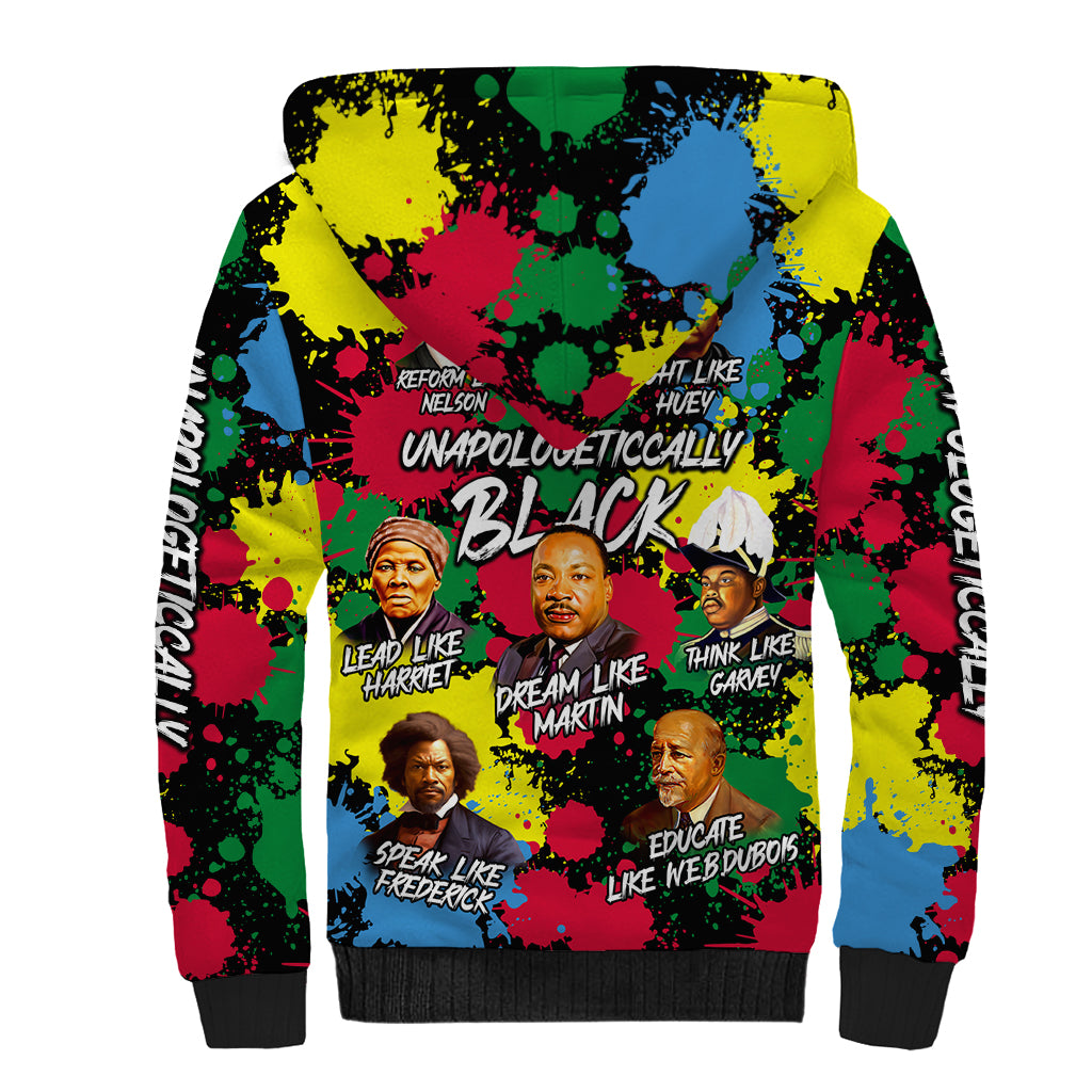 Unapologetically Black Sherpa Hoodie Civil Rights Leaders - Wonder Print Shop
