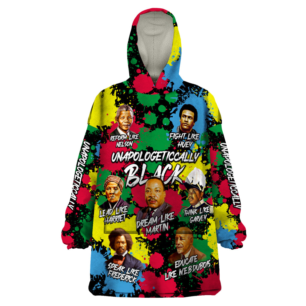 Unapologetically Black Wearable Blanket Hoodie Civil Rights Leaders - Wonder Print Shop