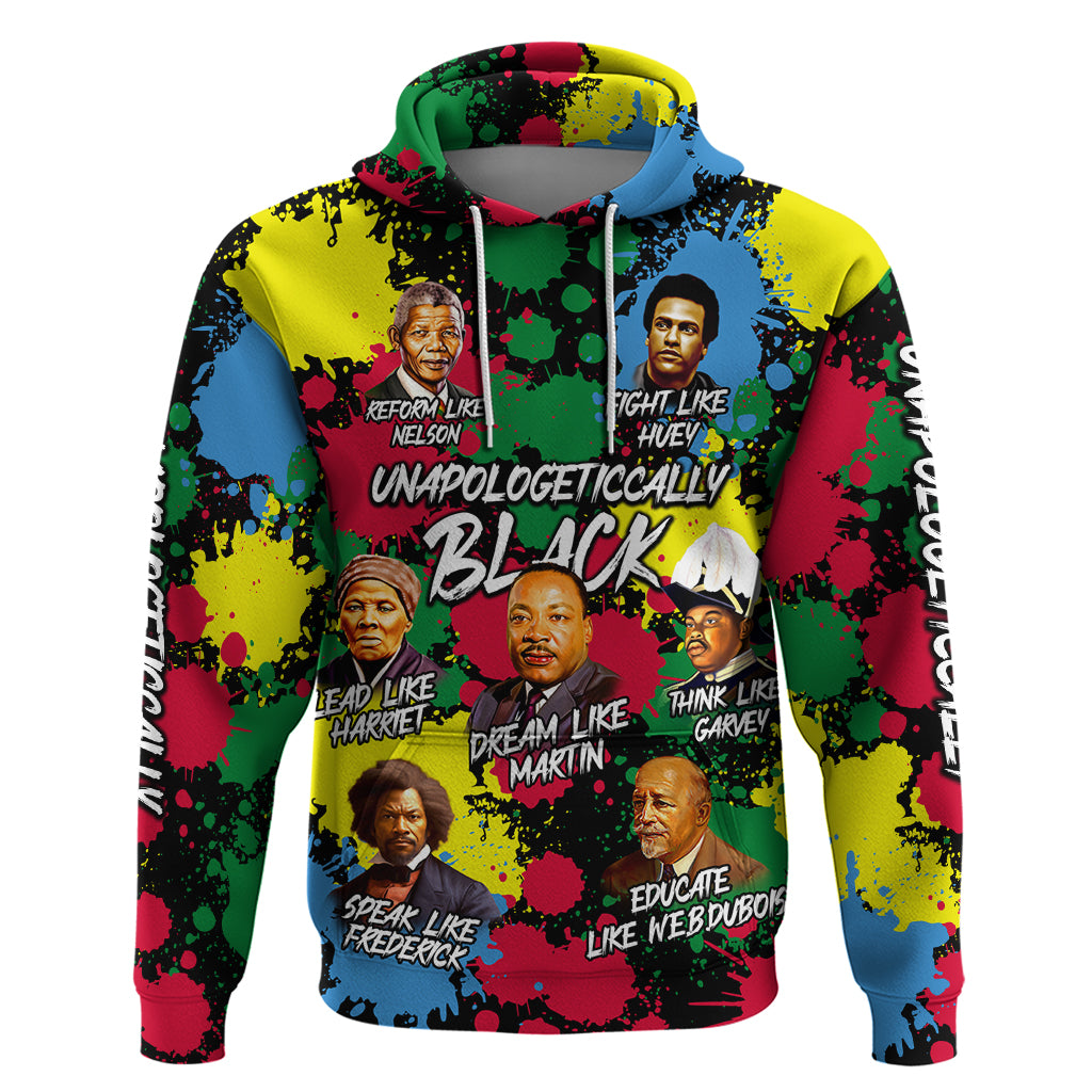 Unapologetically Black Zip Hoodie Civil Rights Leaders - Wonder Print Shop