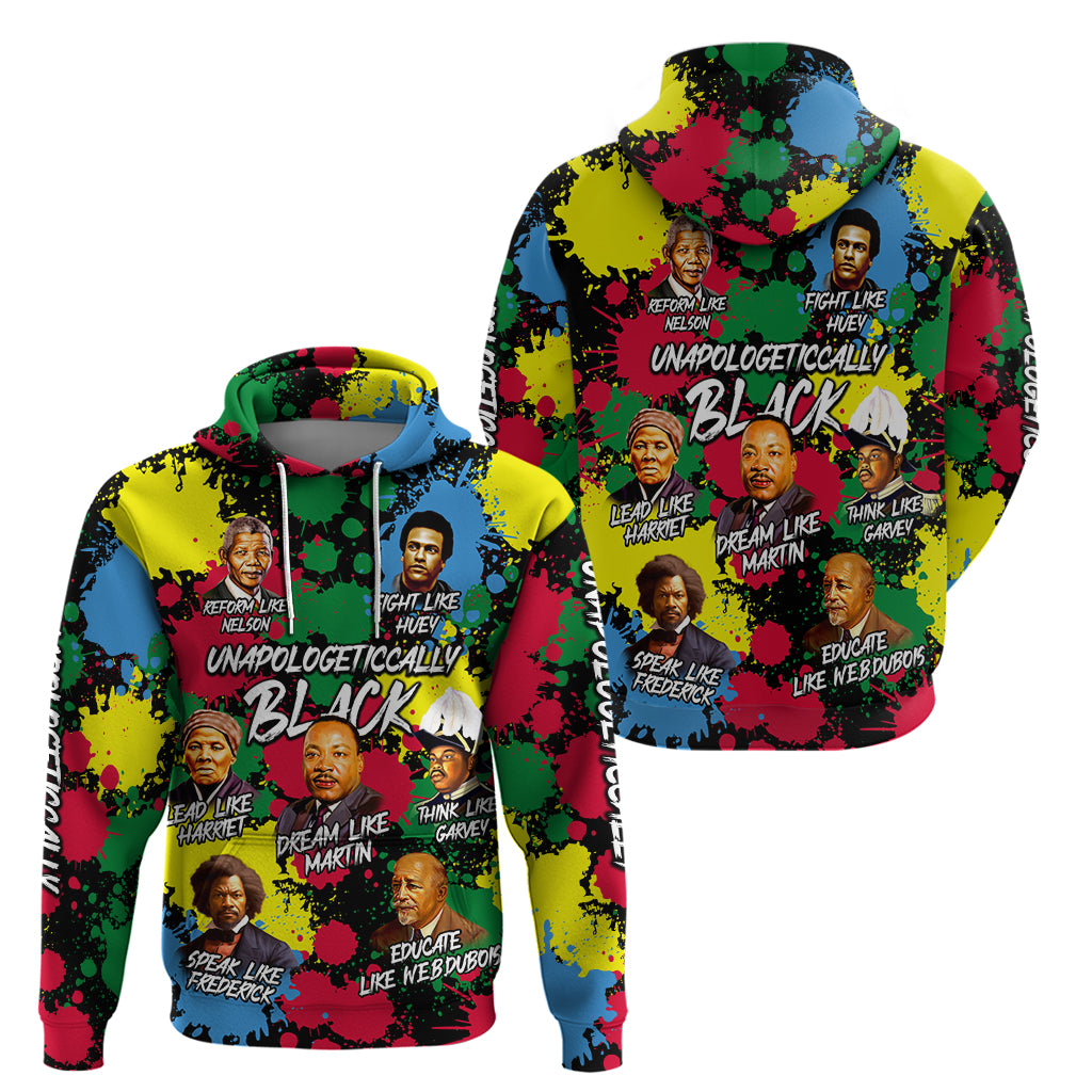 Unapologetically Black Zip Hoodie Civil Rights Leaders - Wonder Print Shop