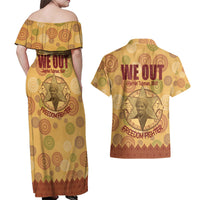 We Out 1849 African-American Couples Matching Off Shoulder Maxi Dress and Hawaiian Shirt Harriet Tubman - Wonder Print Shop