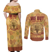 We Out 1849 African-American Couples Matching Off Shoulder Maxi Dress and Long Sleeve Button Shirt Harriet Tubman - Wonder Print Shop