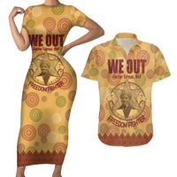 We Out 1849 African-American Couples Matching Short Sleeve Bodycon Dress and Hawaiian Shirt Harriet Tubman - Wonder Print Shop