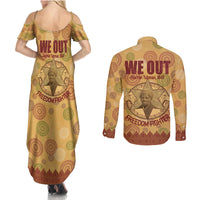 We Out 1849 African-American Couples Matching Summer Maxi Dress and Long Sleeve Button Shirt Harriet Tubman - Wonder Print Shop