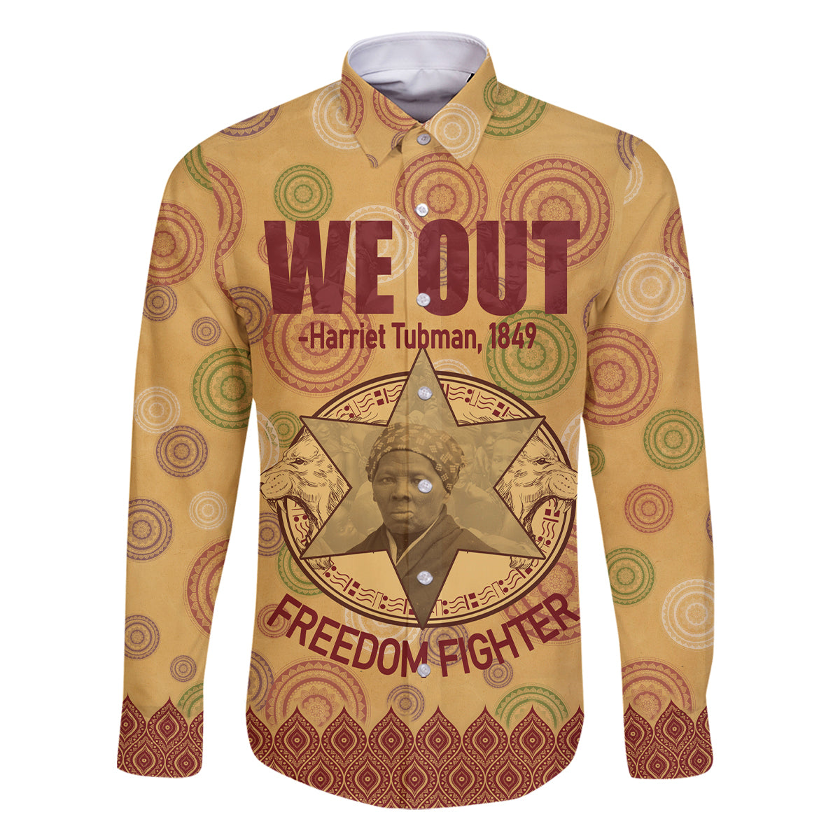 We Out 1849 African-American Family Matching Long Sleeve Bodycon Dress and Hawaiian Shirt Harriet Tubman - Wonder Print Shop