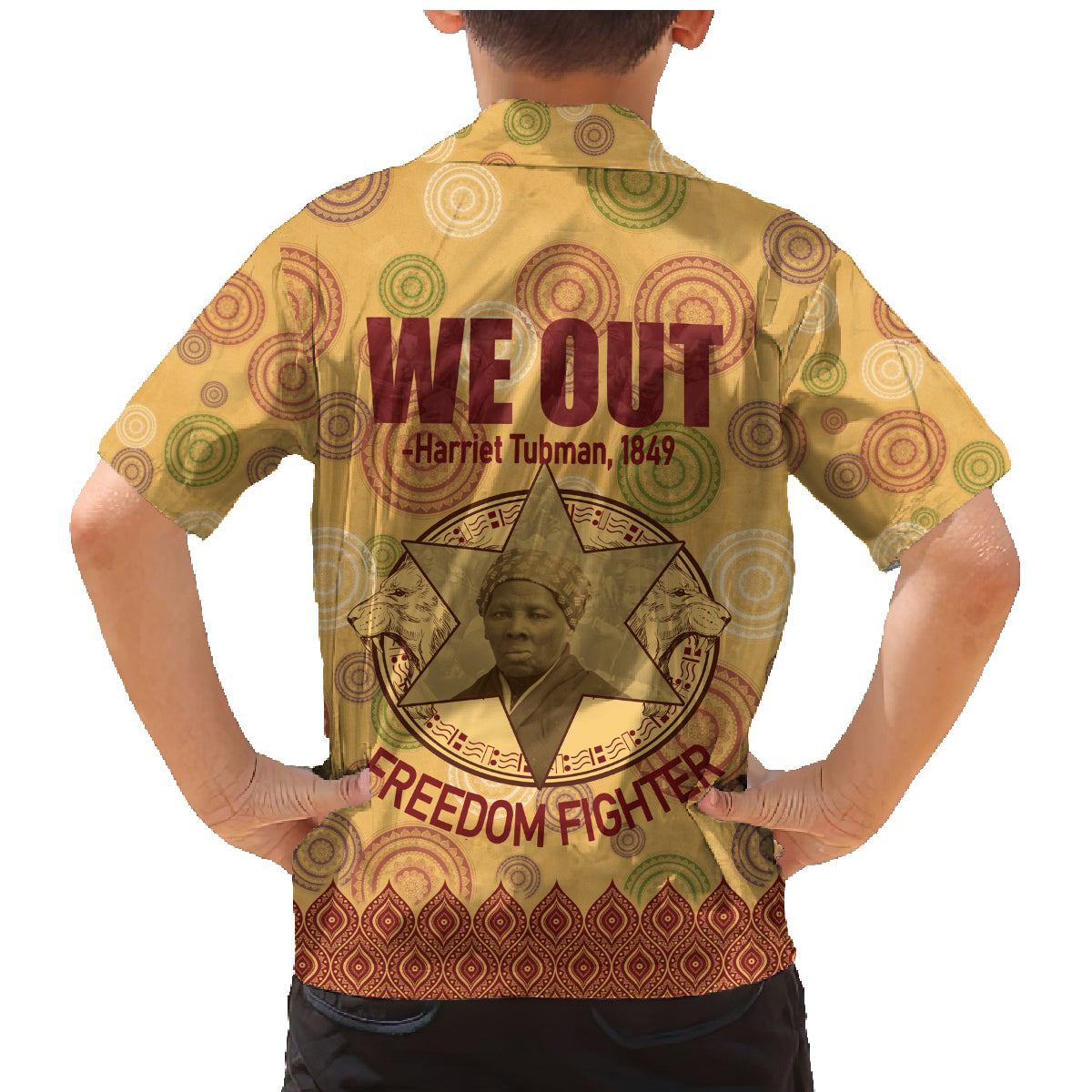 We Out 1849 African-American Family Matching Mermaid Dress and Hawaiian Shirt Harriet Tubman - Wonder Print Shop