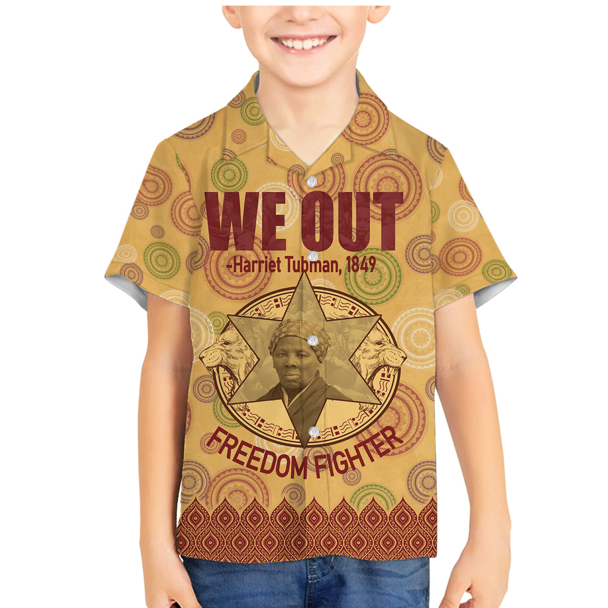 We Out 1849 African-American Family Matching Mermaid Dress and Hawaiian Shirt Harriet Tubman - Wonder Print Shop