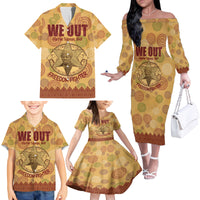 We Out 1849 African-American Family Matching Off Shoulder Long Sleeve Dress and Hawaiian Shirt Harriet Tubman - Wonder Print Shop