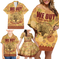 We Out 1849 African-American Family Matching Off Shoulder Short Dress and Hawaiian Shirt Harriet Tubman - Wonder Print Shop