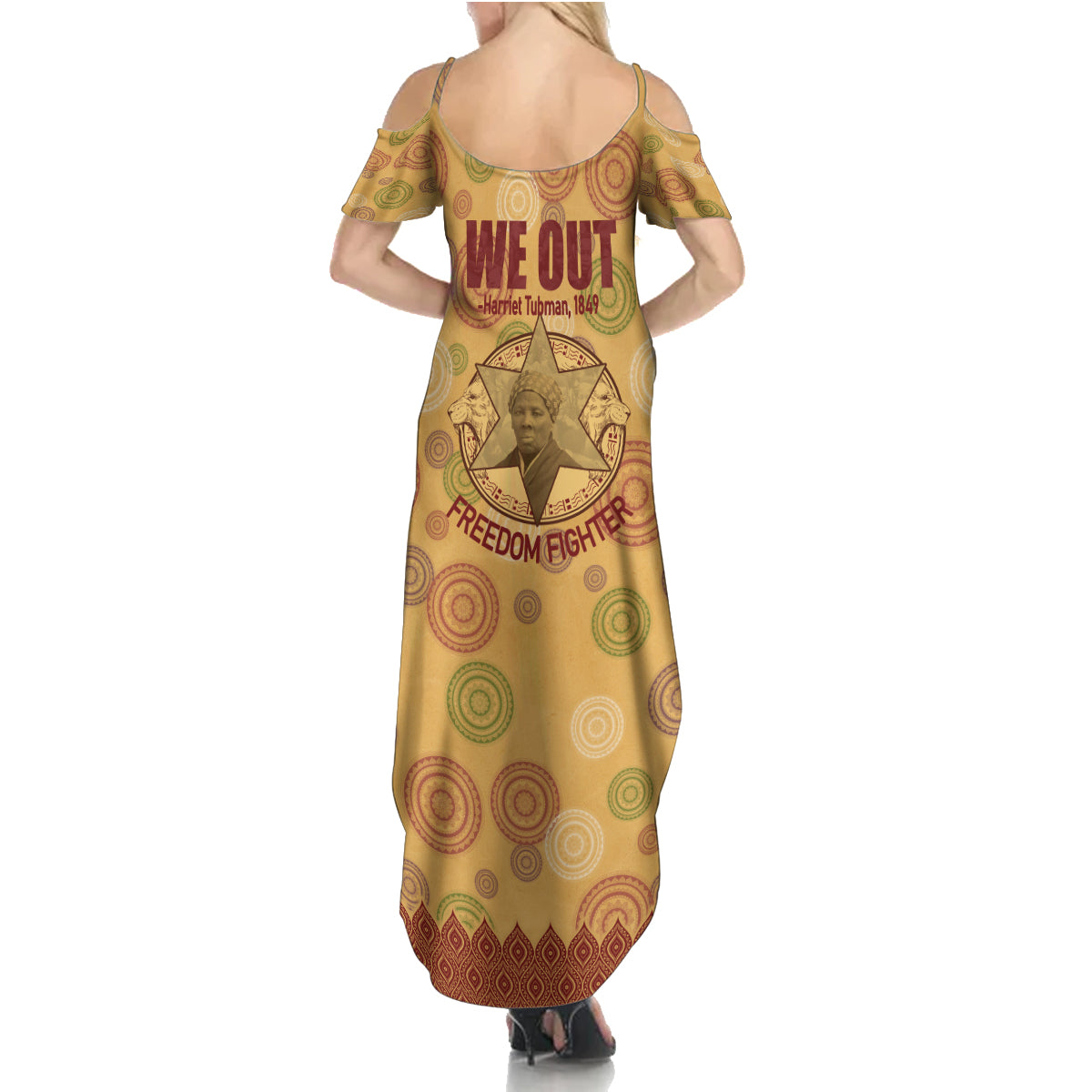 We Out 1849 African-American Family Matching Summer Maxi Dress and Hawaiian Shirt Harriet Tubman - Wonder Print Shop