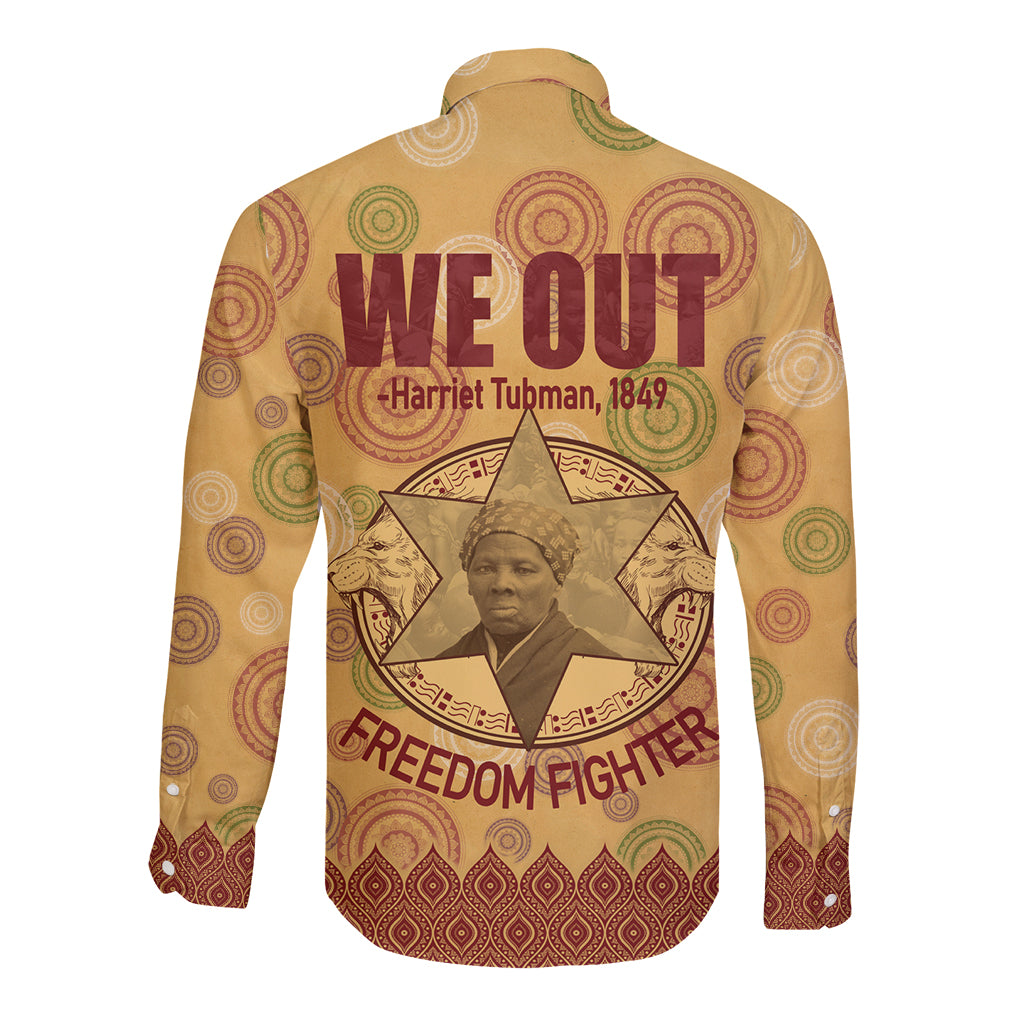 We Out 1849 African-American Long Sleeve Button Shirt Harriet Tubman - Wonder Print Shop