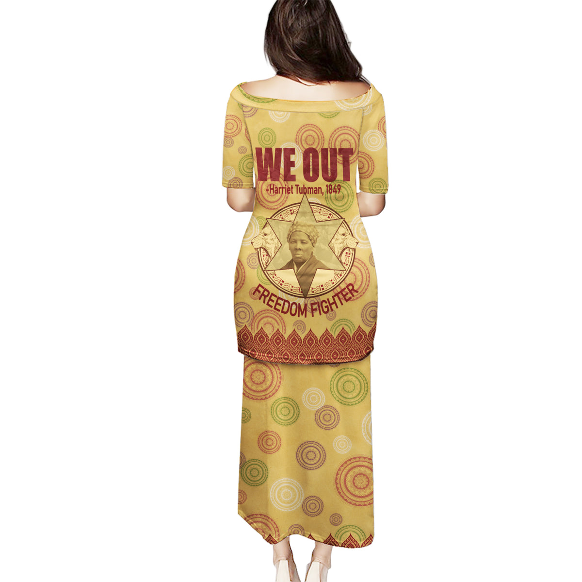 We Out 1849 African-American Puletasi Harriet Tubman - Wonder Print Shop