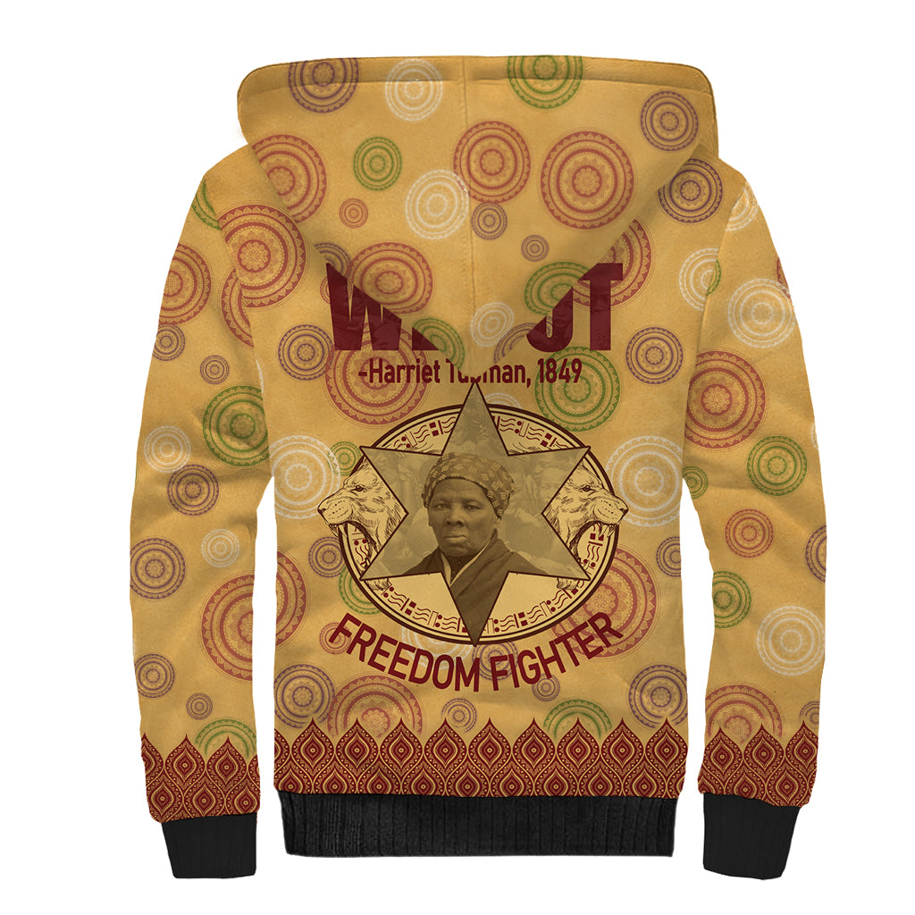 We Out 1849 African-American Sherpa Hoodie Harriet Tubman - Wonder Print Shop