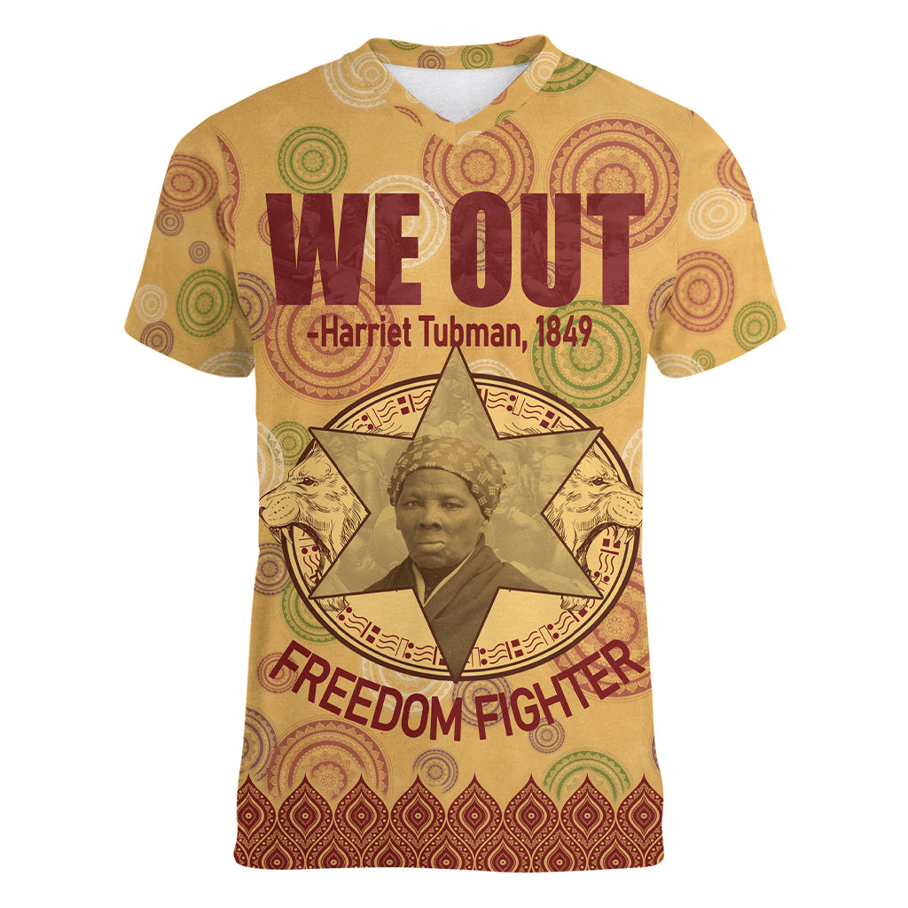 We Out 1849 African-American Women V Neck T Shirt Harriet Tubman - Wonder Print Shop